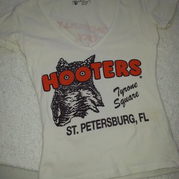 Hooters Tops - Hooters Waitress Uniform V-Neck Short Sleeve Top